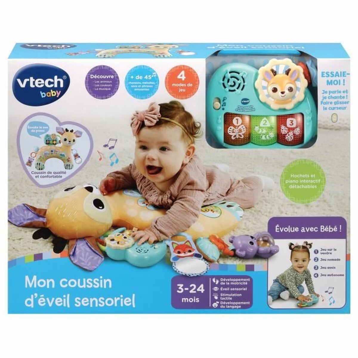 Gioco Di Abilità Per Bambini Vtech Baby Mon Coussin D'éveil Sensoriel