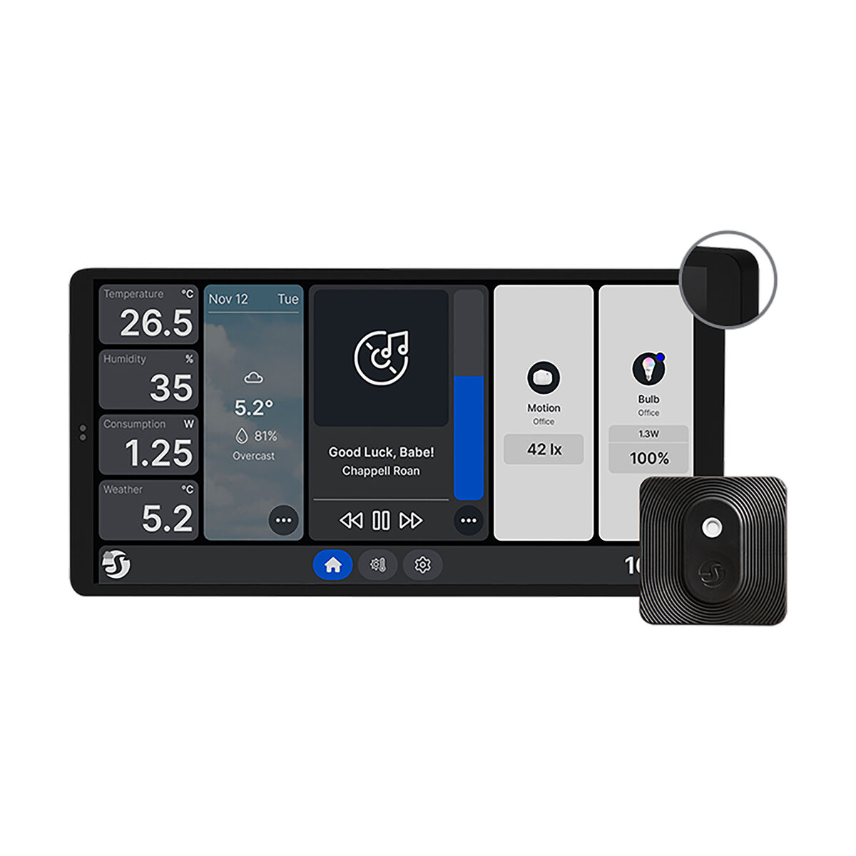 Pannello Di Controllo Shelly Wall Display X2(bl)+bluht(blk)