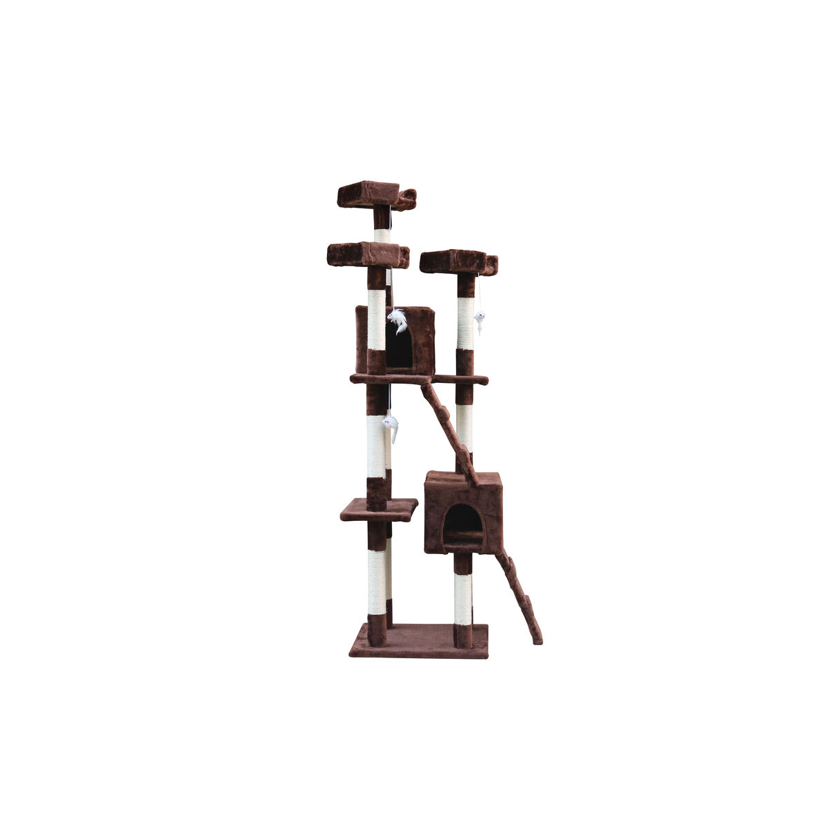 Albero Tiragraffi Per Gatti Gloria 50 X 50 X 170 Cm Marrone Legno Carta Sisal - Image 3