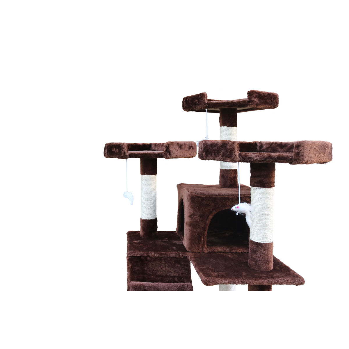 Albero Tiragraffi Per Gatti Gloria 50 X 50 X 170 Cm Marrone Legno Carta Sisal - Image 5