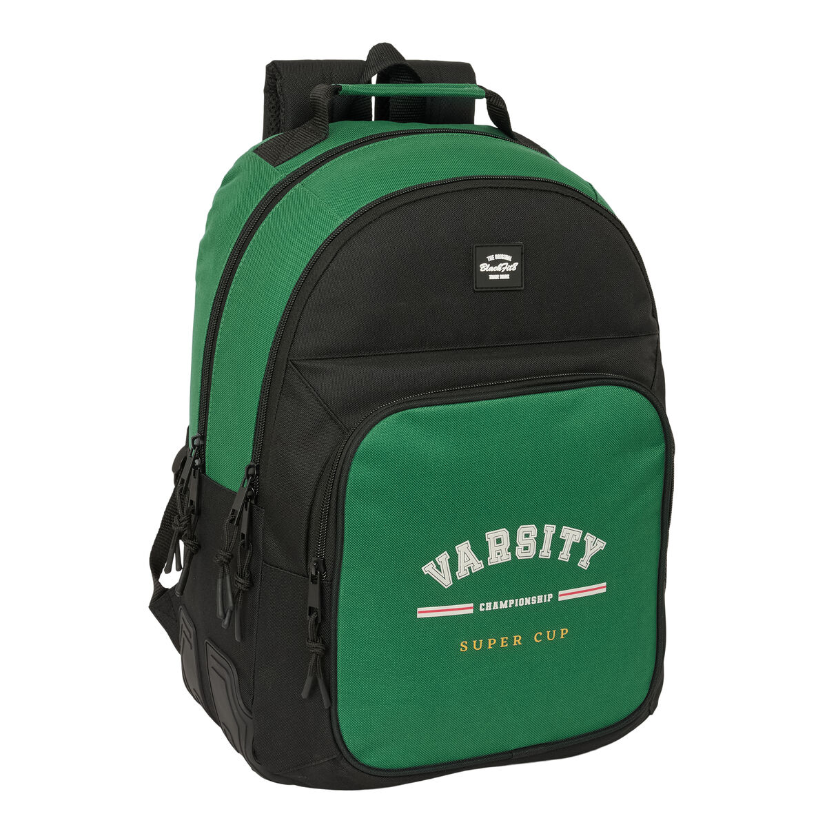 Zaino Scuola Blackfit8 Varsity Nero Verde 32 X 42 X 15 cm