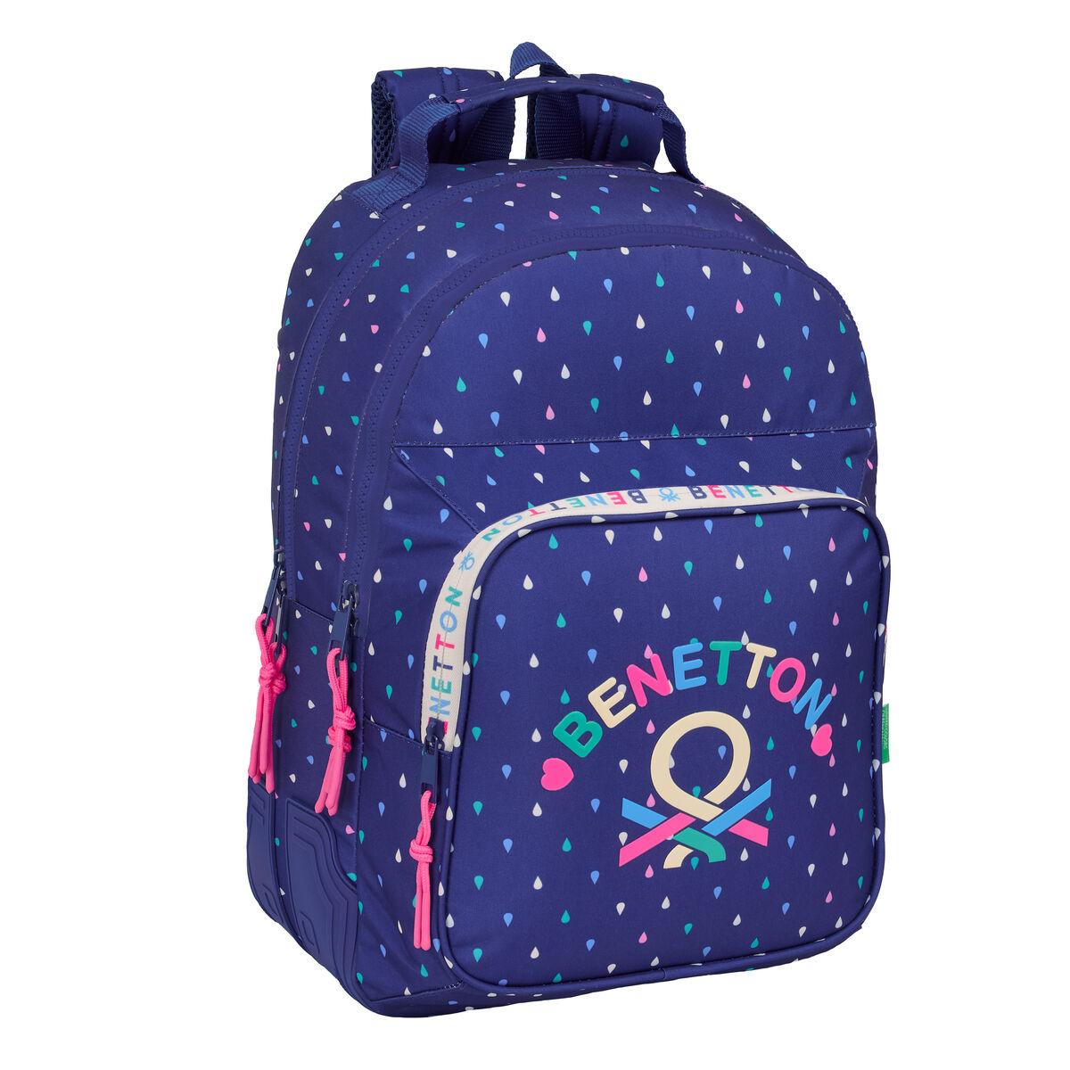 Zaino Scuola Benetton Drop Multicolore 32 X 42 X 15 cm