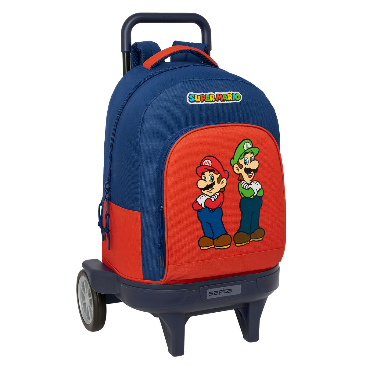 Zaino Scuola Super Mario Mamma Mia Rosso Blu Marino 33 X 45 X 22 cm
