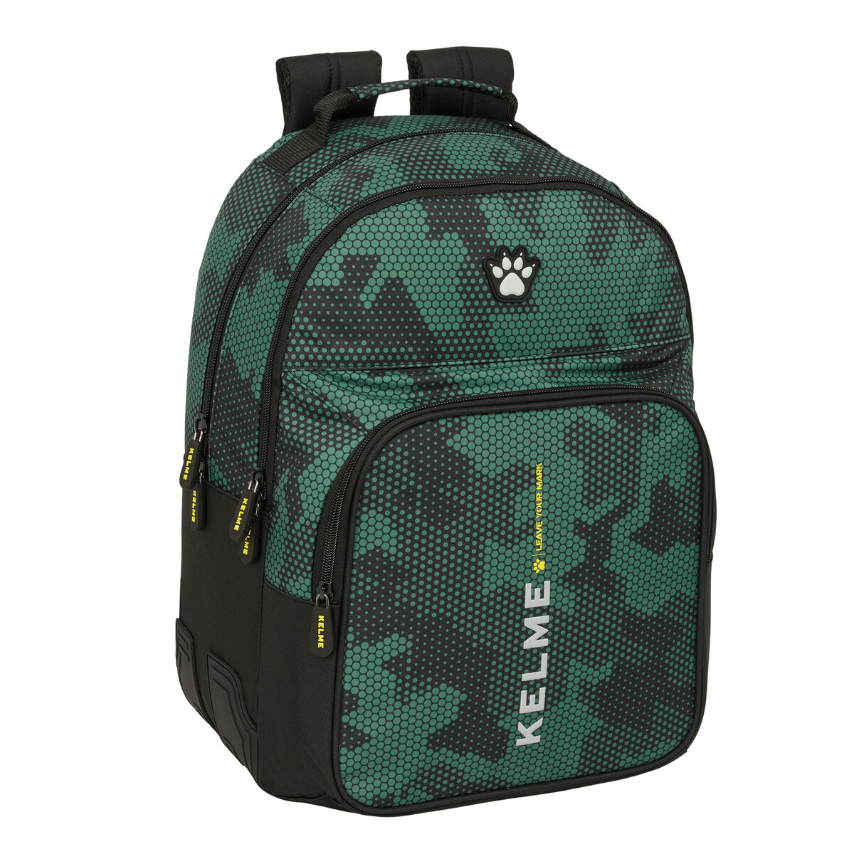 Zaino Scuola Kelme Camo Nero Verde 32 X 42 X 15 cm
