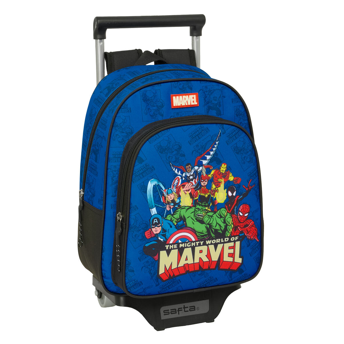 Zaino Scuola The Avengers Azzurro Nero 27 X 10 X 67 Cm 27 X 33 X 10 cm