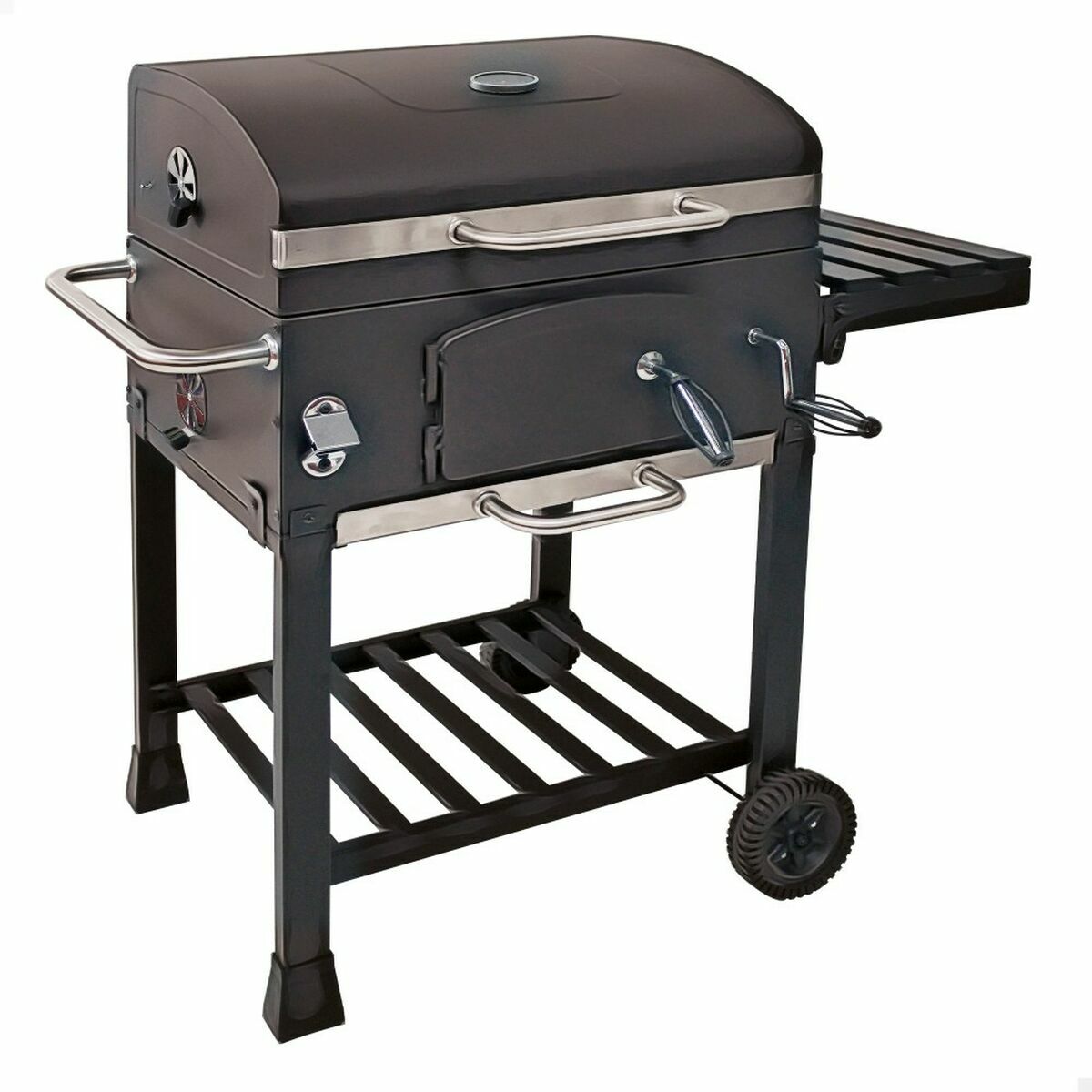 Barbecue A Carbone Con Coperchio E Ruote Aktive 102 X 65 X 104 cm
