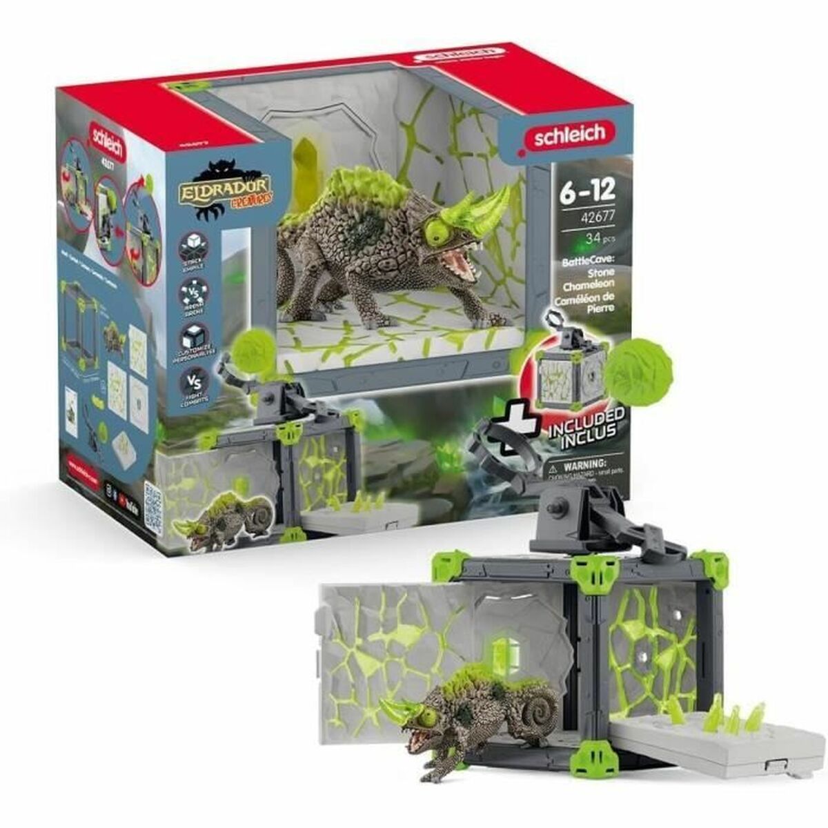 Playset Schleich Camaleón De Piedra De Battlecave