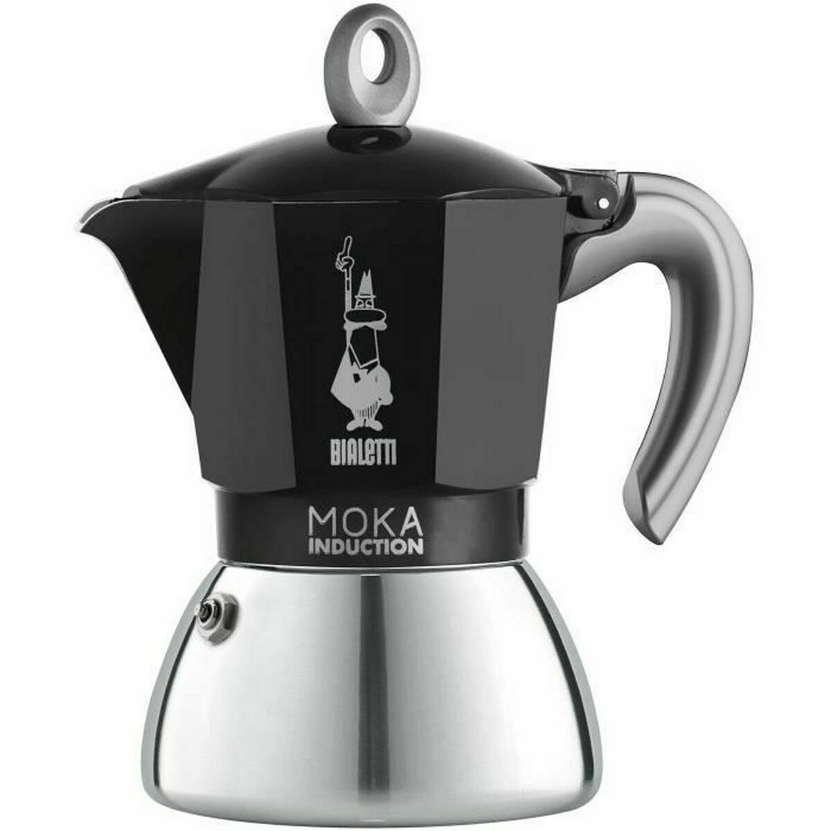 Caffettiera Italiana Bialetti 0006936/np Nero Grigio Metallo Alluminio