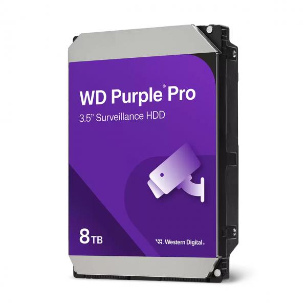 Wd Purple Pro Wd8002purp - Disco Rigido - 8 Tb - Videosorveglianza, Smart Video - Interno - 3,5" (8,9 Cm)