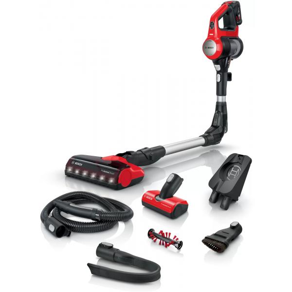 Bosch Bbs711anm Scopa Elettrica Aspirapolvere Elettrica Batteria Secco Senza Sacchetto 0,3 L Nero, Rosso, Acciaio Inox (bosch 2-I-1 St?vsuger Unlimit