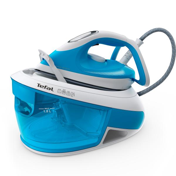 Tefal Express Airglide Sv8002 1,8 L Piastra Durilium Airglide Blu, Bianco (tefal Sv8002e0 Express Airglide)