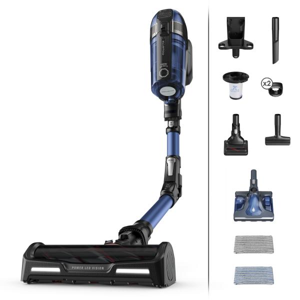 Rowenta Rh98c0 Aspirapolvere A Bastone 2 In 1 Batteria Secco E Bagnato Senza Sacchetto 0,9 L 320 W Blu, Grigio (rowenta X-Force Flex 12.60 Rh98c0 Ste