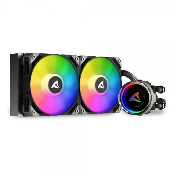 Sharkoon S80 Rgb Case Per Computer, Processore Raffreddatore Di Liquidi Tutto In Uno 12 Cm Nero 1 Pz (sharkoon S80 Rgb Aio 240 Mm)