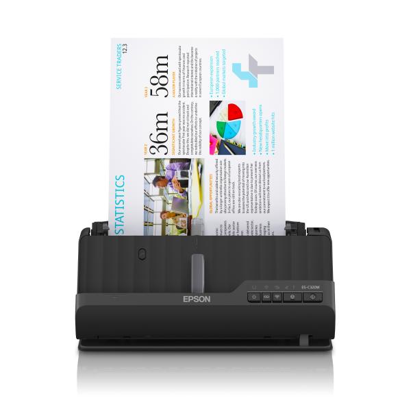Epson ES-C320w Scanner Con Adf + Alimentatore Di Fogli 600 X 600 Dpi A4 Nero (epson ES-C320w - Scanner Med Papirf?dn)