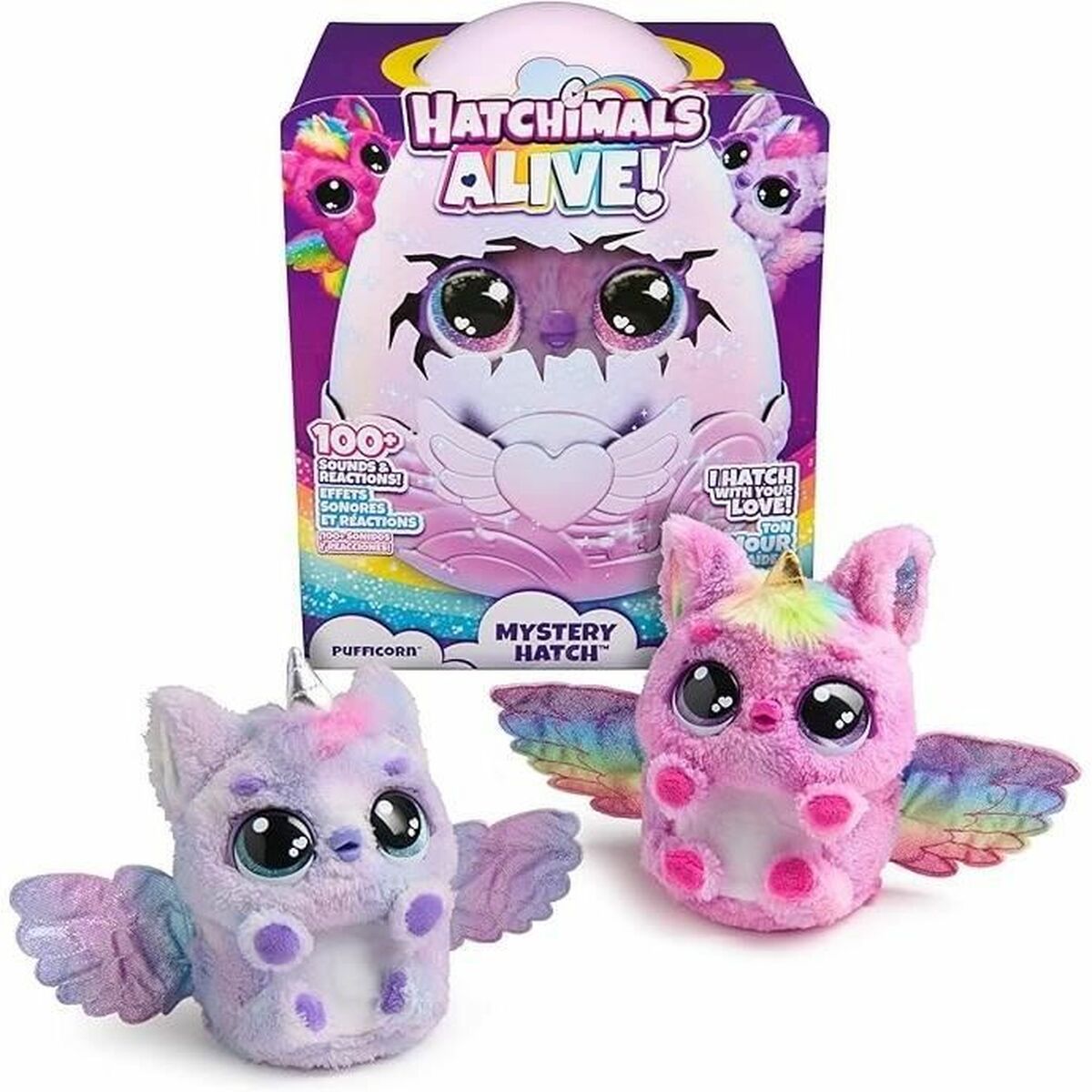 Bambolotto Neonato Spin Master Pufficorn Hatchimals Alive Secret Hatch