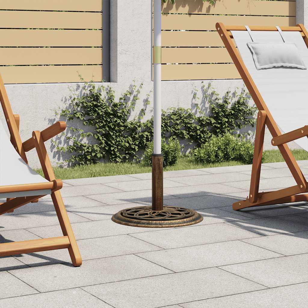 Base Per Ombrellone Bronzo 44x44x31 Cm In Ghisa