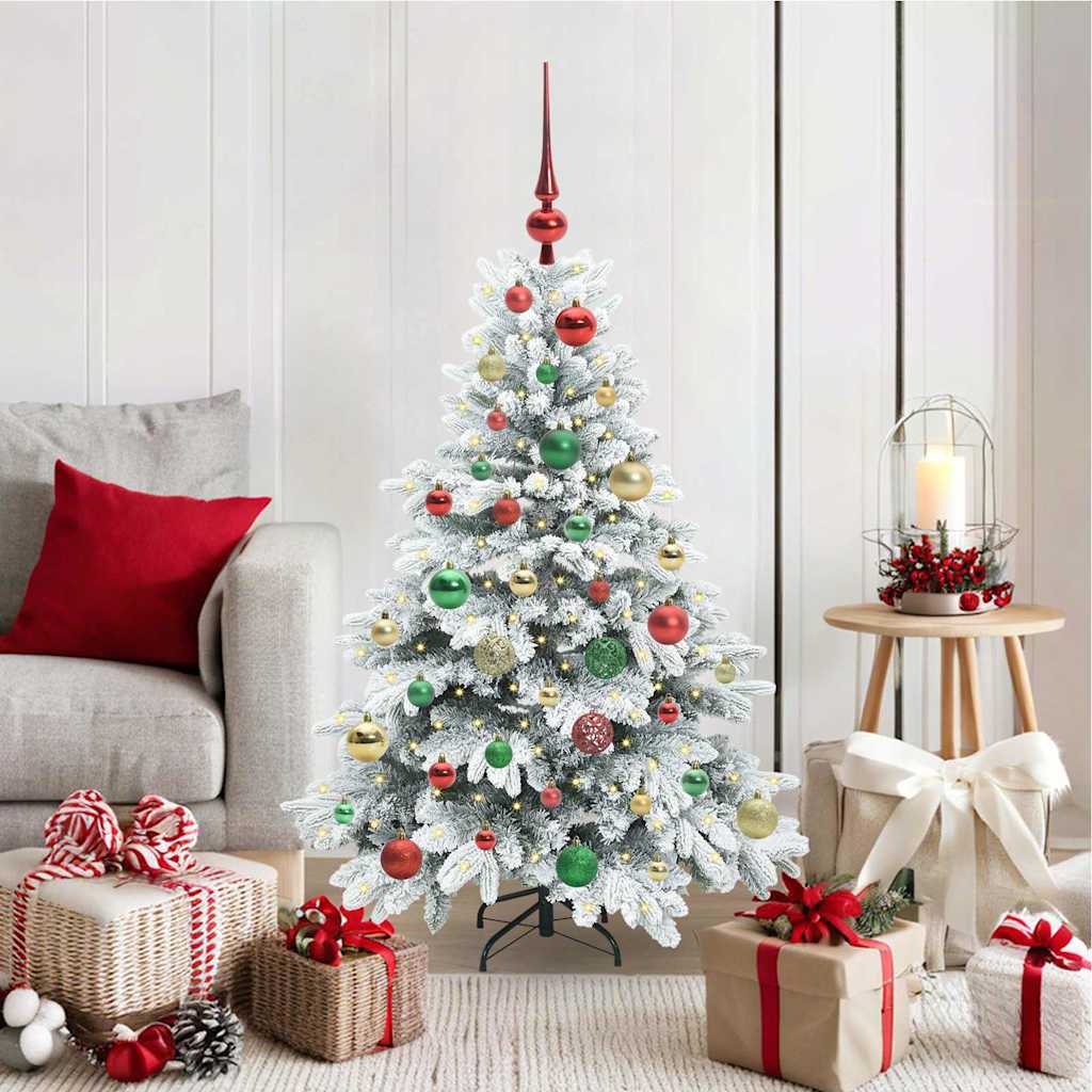 Albero Di Natale Artificiale Con 150 Led Bianco 120 Cm Pe E Pvc