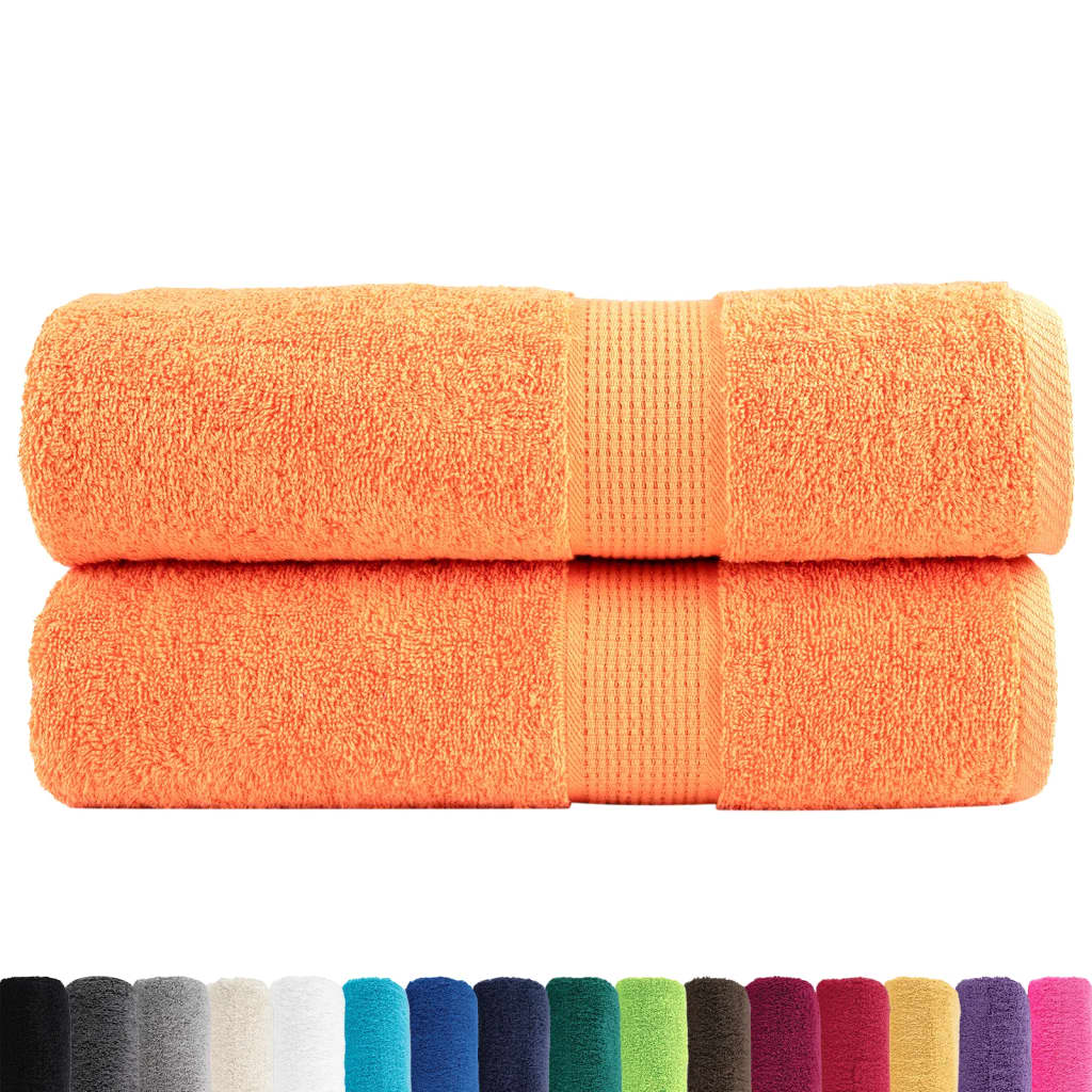 Asciugamani Da Bagno Premium Solund 2 Pz Arancione 100x150 Cm 600 G/m²