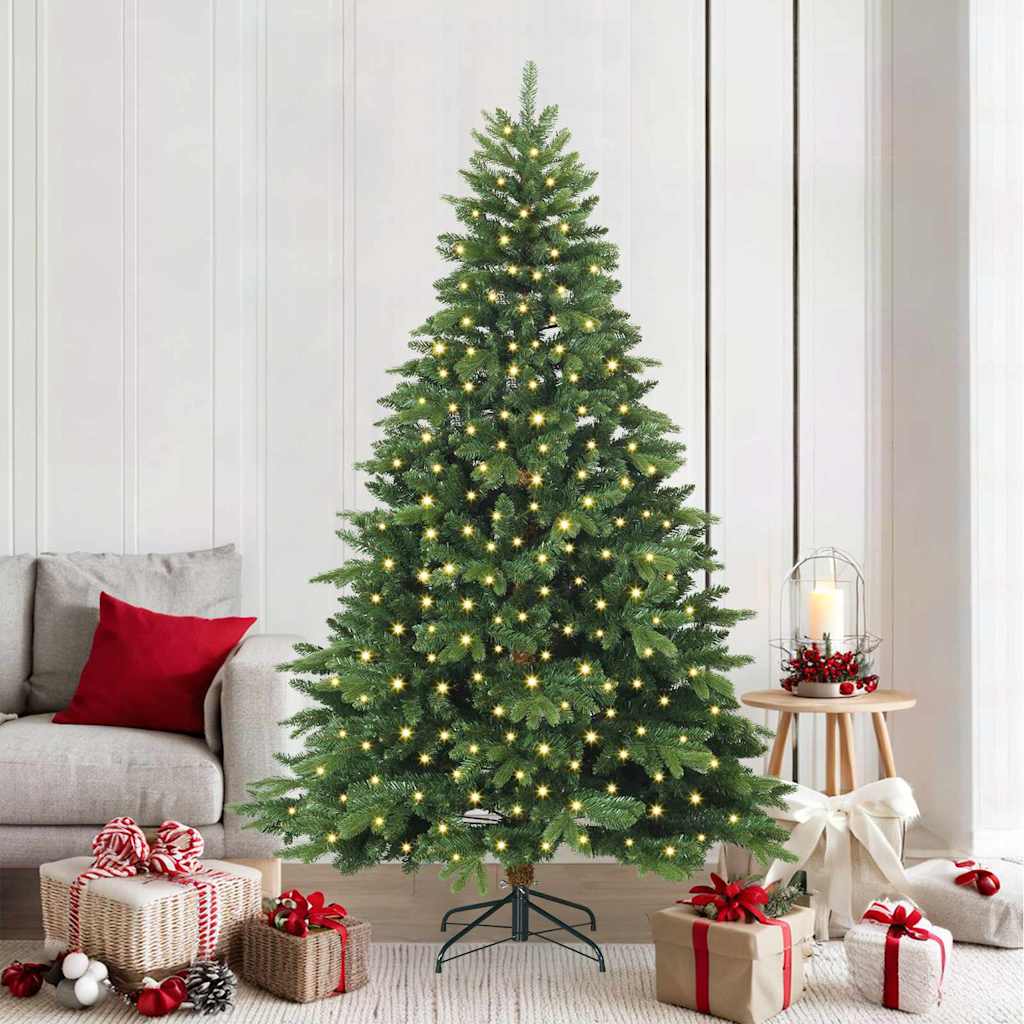 Albero Di Natale Artificiale Con 300 Led Verde 210 Cm Pe E Pvc