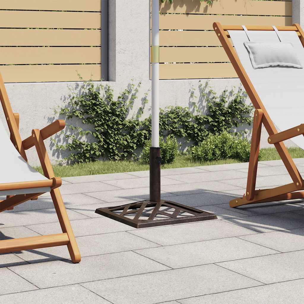 Base Per Ombrellone Bronzo 44x44x31 Cm In Ghisa
