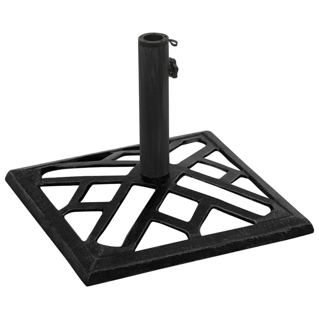 Base Per Ombrellone Nera 44x44x31 Cm In Ghisa