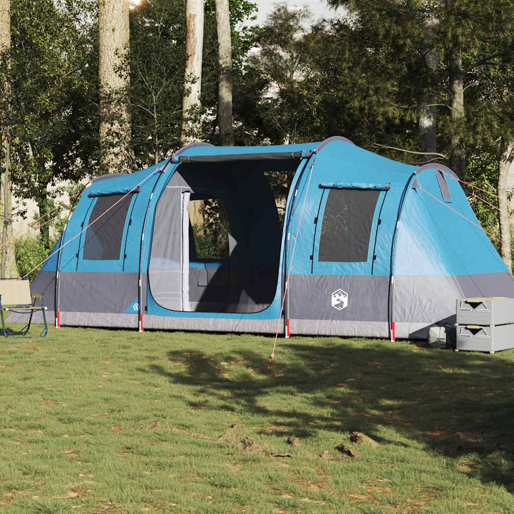Tenda Da Campeggio A Tunnel Per 4 Persone Blu Impermeabile