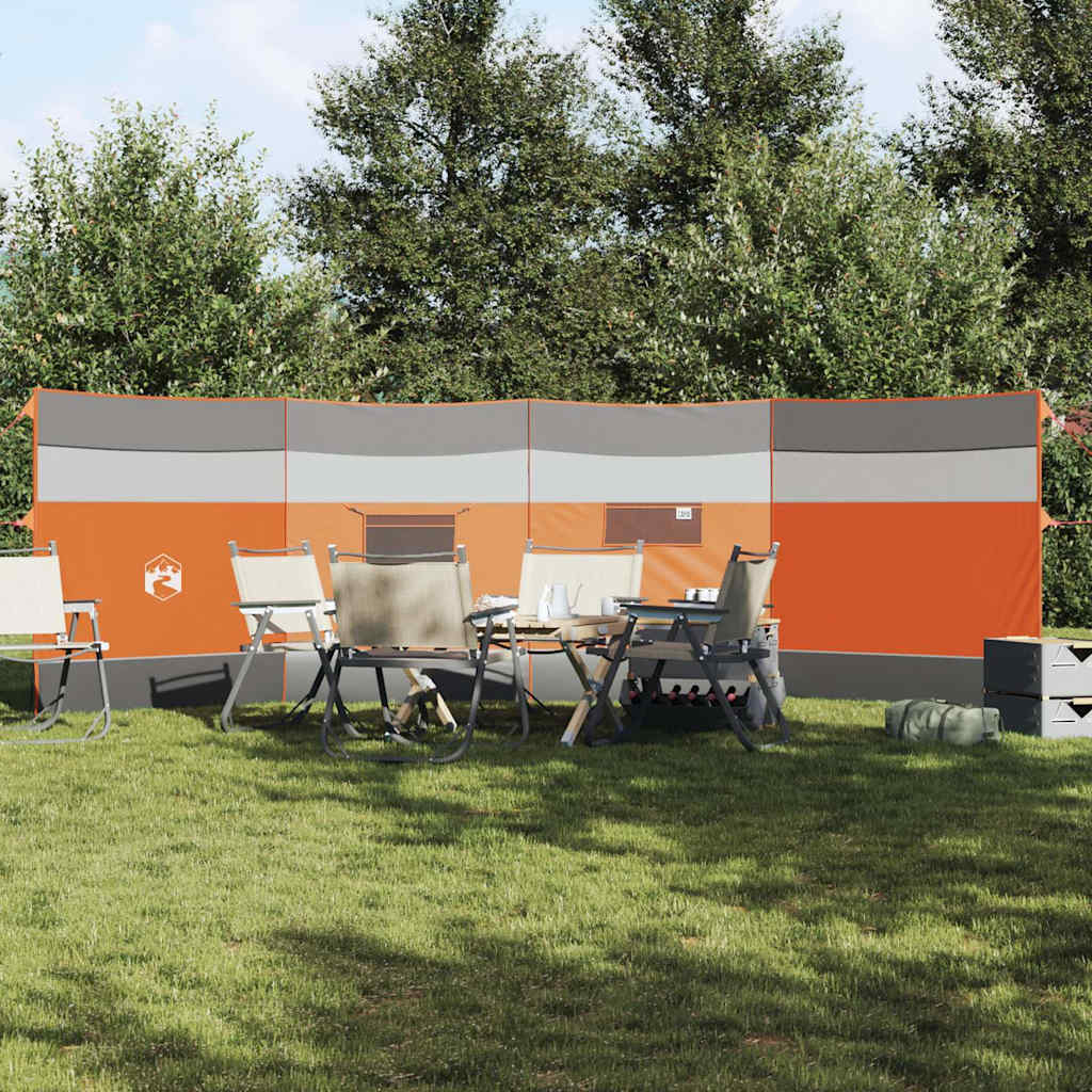 Frangivento Campeggio Grigio Arancione 510x153 Cm Impermeabile