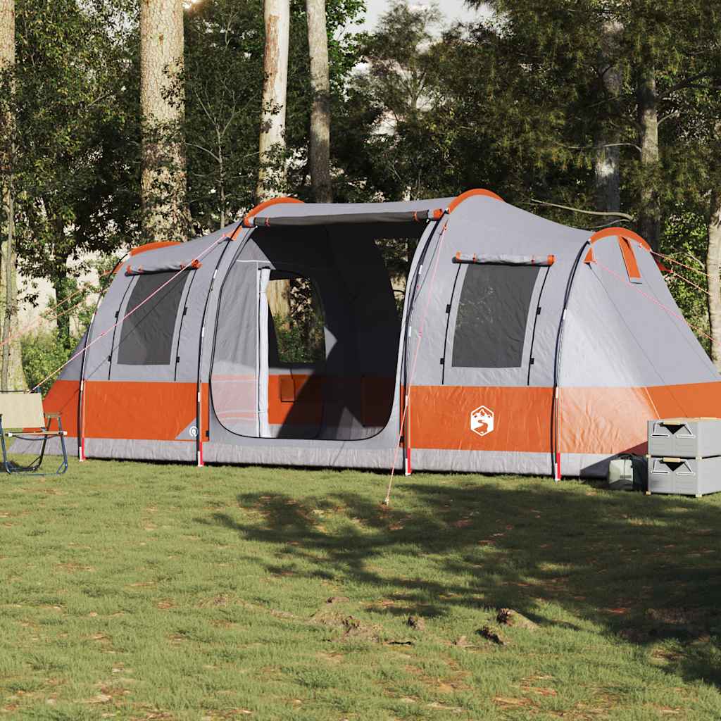 Tenda Da Campeggio A Tunnel Per 4 Persone Grigio E Arancione