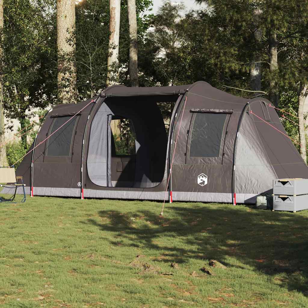 Tenda Da Campeggio A Tunnel Per 4 Persone Marrone Impermeabile