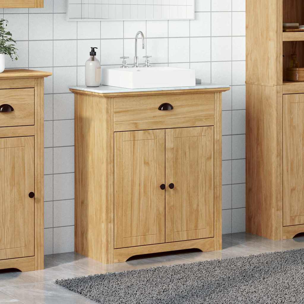 Mobile Da Bagno Con Porta Bodo Marrone Miele 70 X 35 X 80 cm