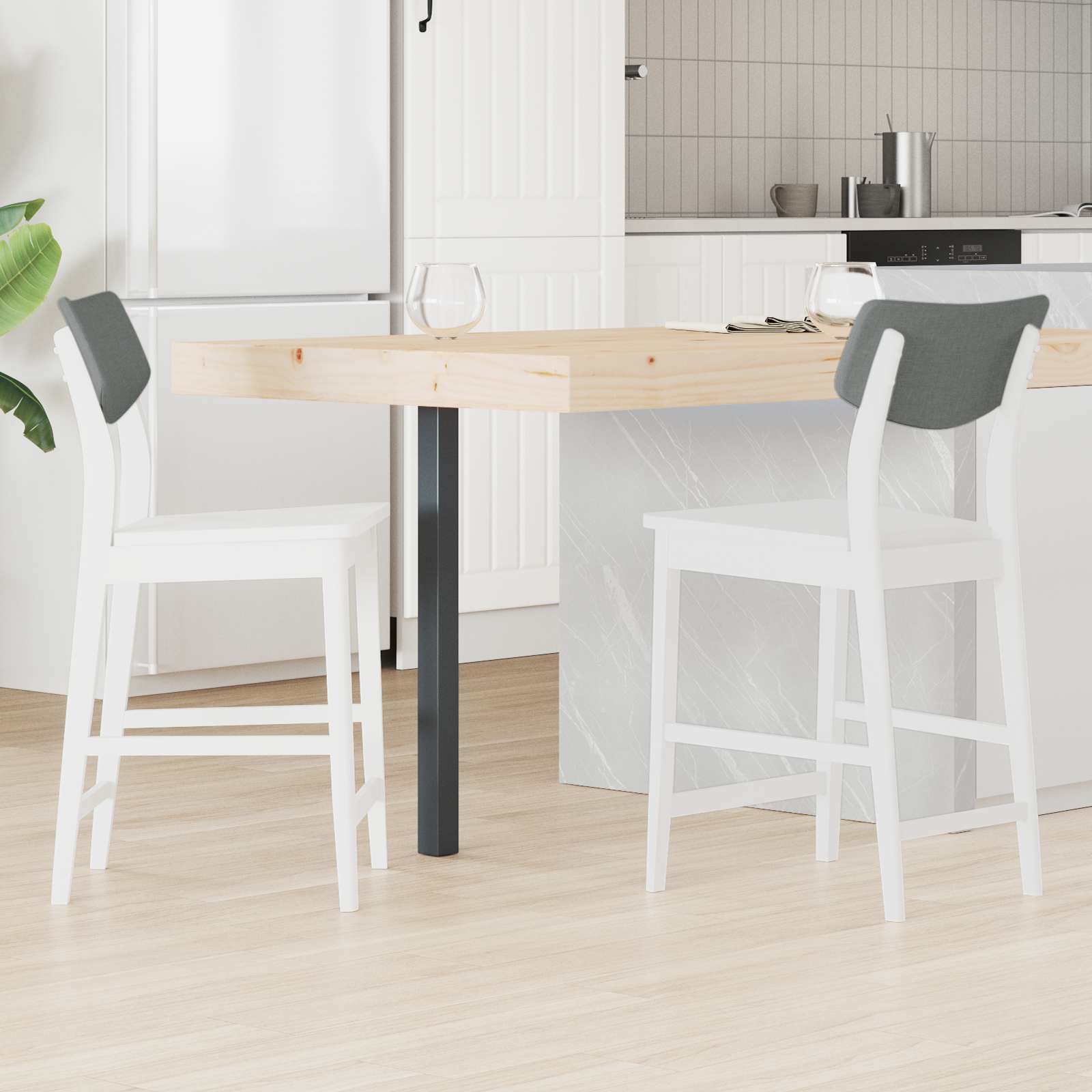 Sedie Da Pranzo 2 Pcs Bianco 48 X 49 X 95 cm