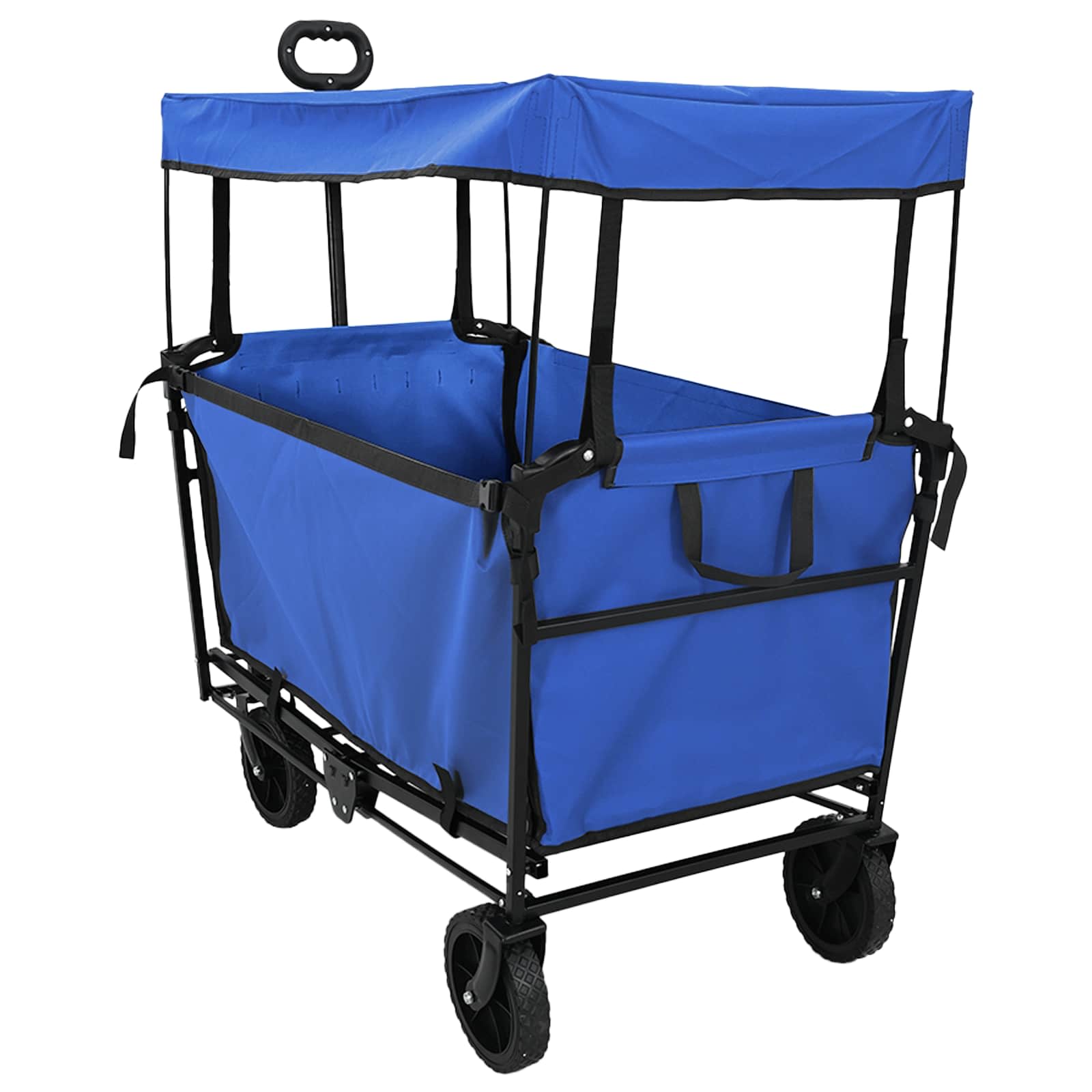 Carrello A Mano Pieghevole Nero 105 X 56.5 X 116 cm