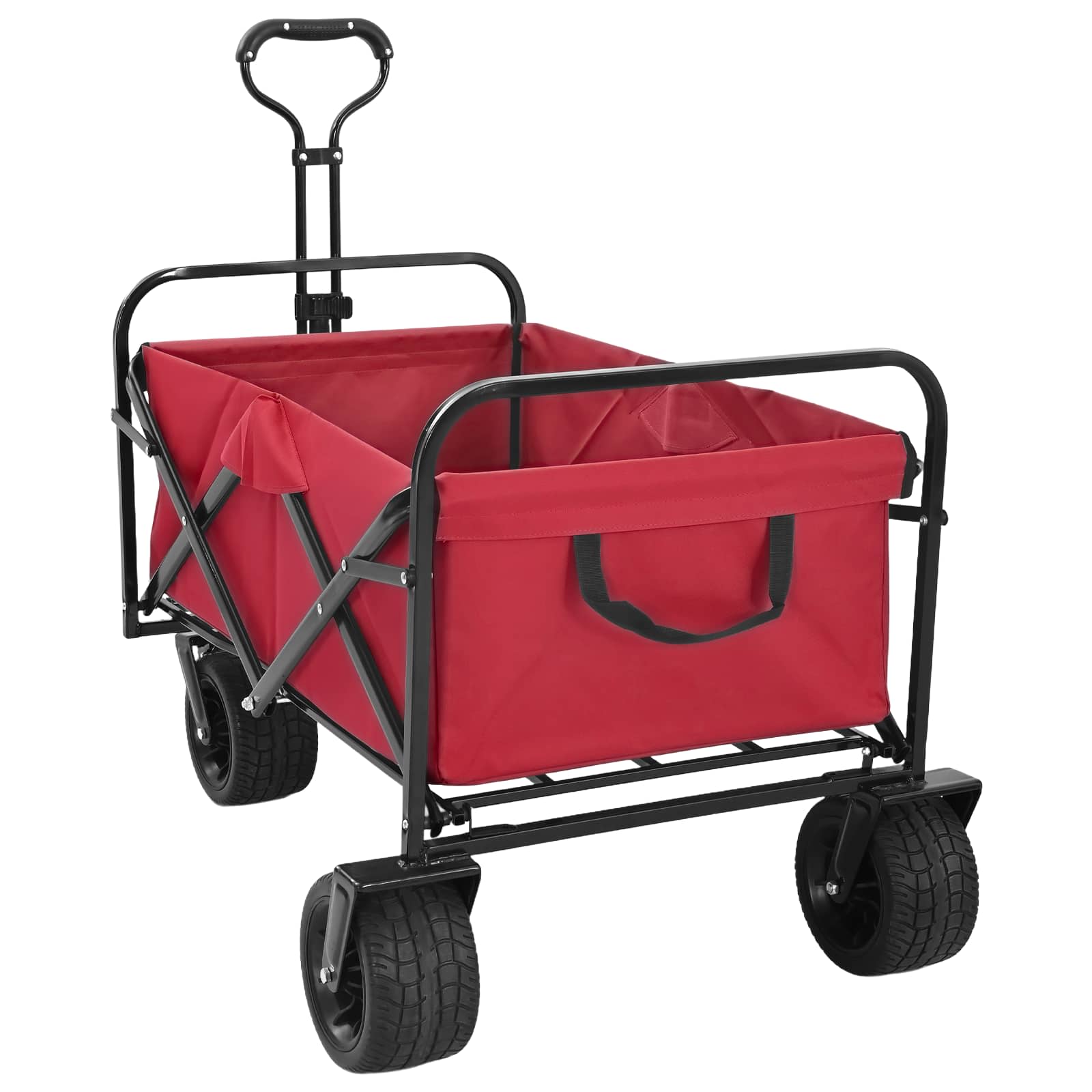Carrello A Mano Pieghevole Rosso 89 X 63 X 96 cm