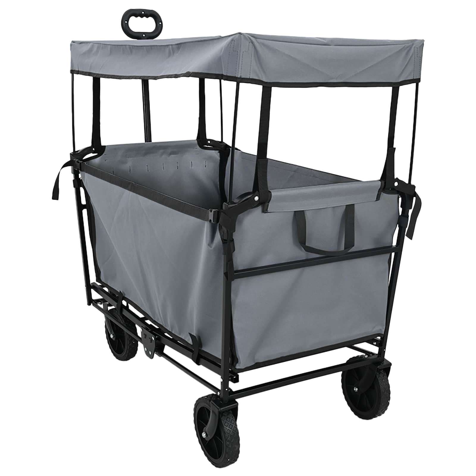 Carrello A Mano Pieghevole Grigio 105 X 56.5 X 116 cm