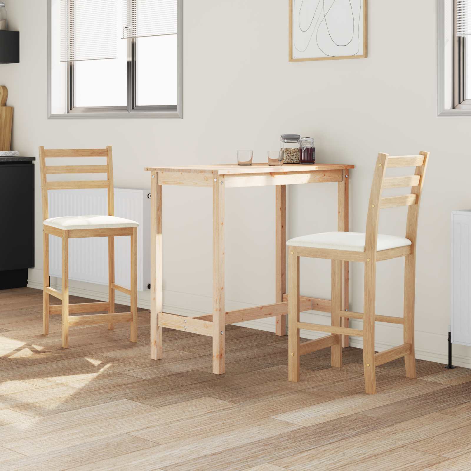 Sedie Da Pranzo 2 Pcs Naturale 40 X 47,5 X 99,5 cm - Image 3