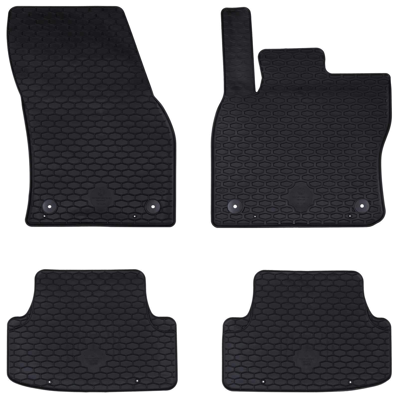 Tappetino Per Auto 4 Pcs Nero Adatto Per Seat Ateca 2016- Gomma