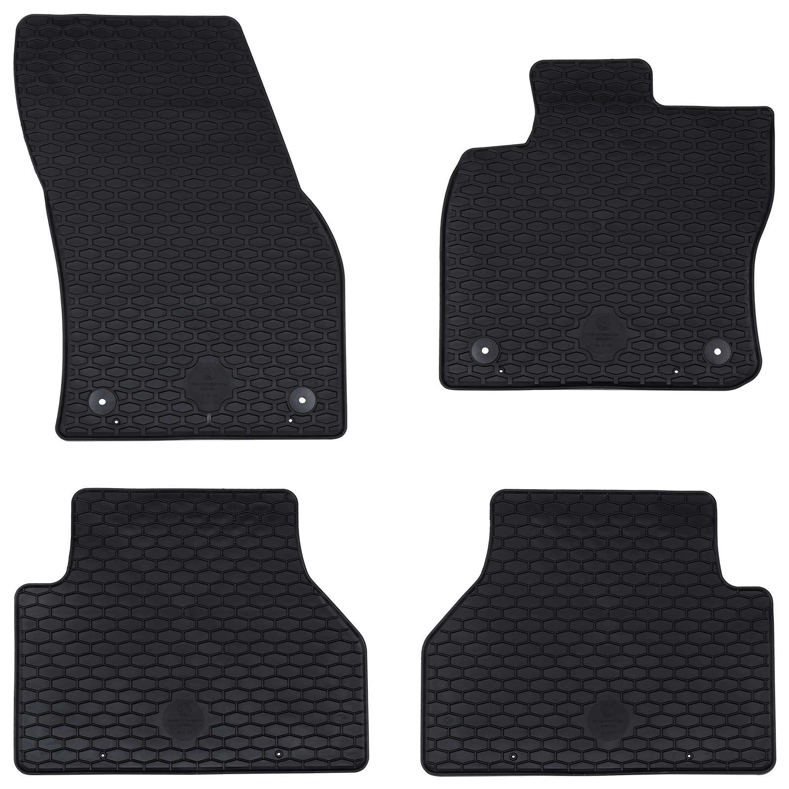 Tappetino Per Auto 4 Pcs Nero Adatto Per Vw Caddy 2020- Gomma