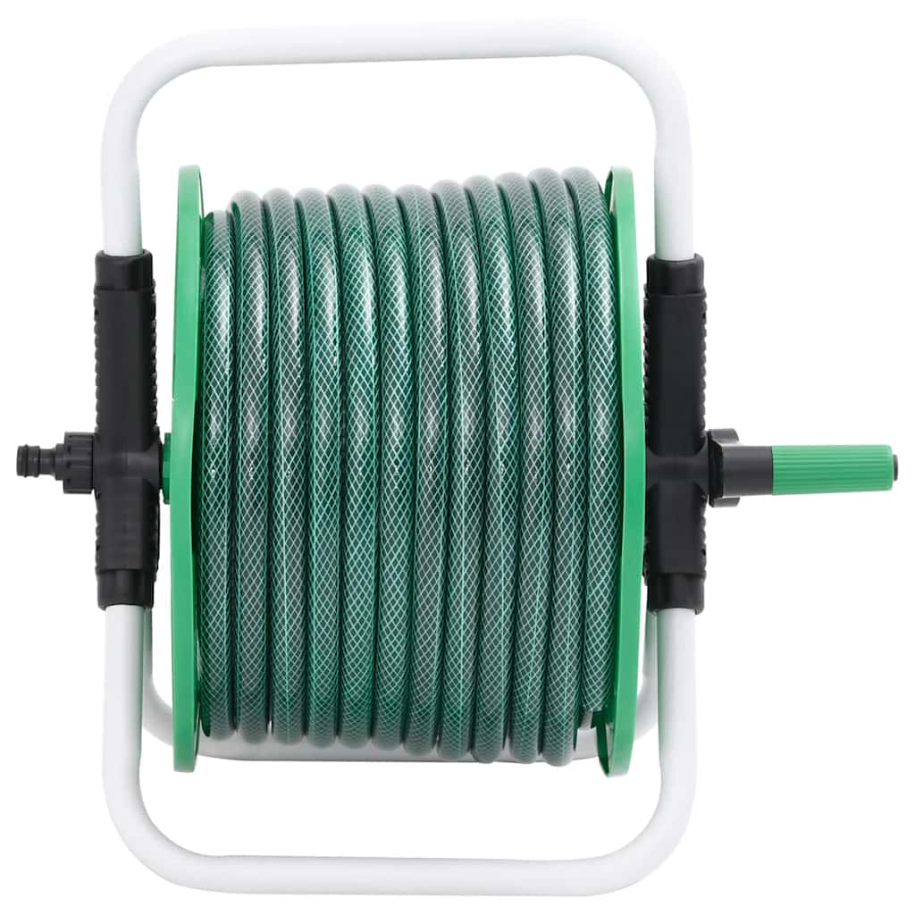 Avvolgitubo Autonomo Verde Con Set Raccordi Tubo 0,5" 20 M Pvc