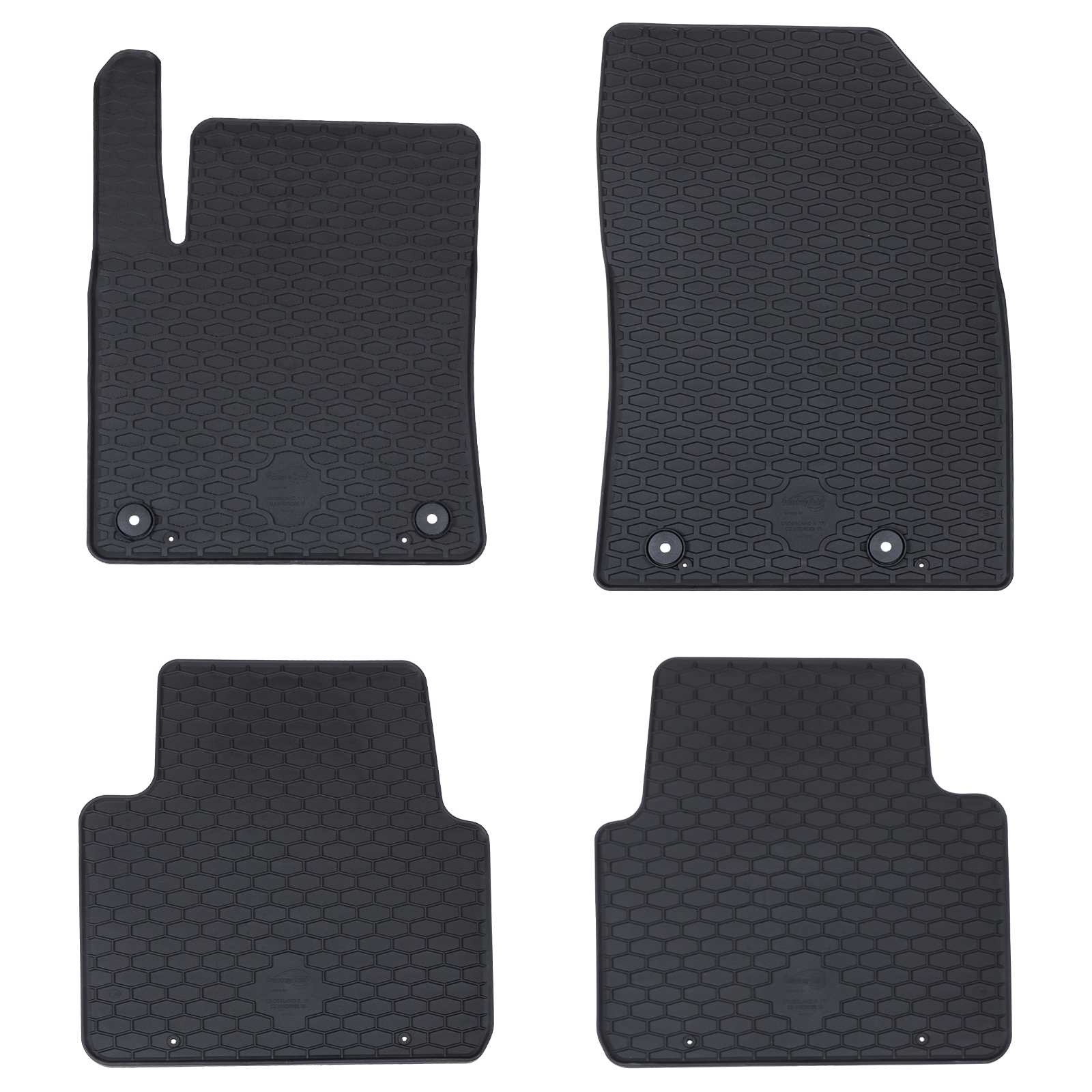 Tappetino Per Auto 4 Pcs Nero Gomma