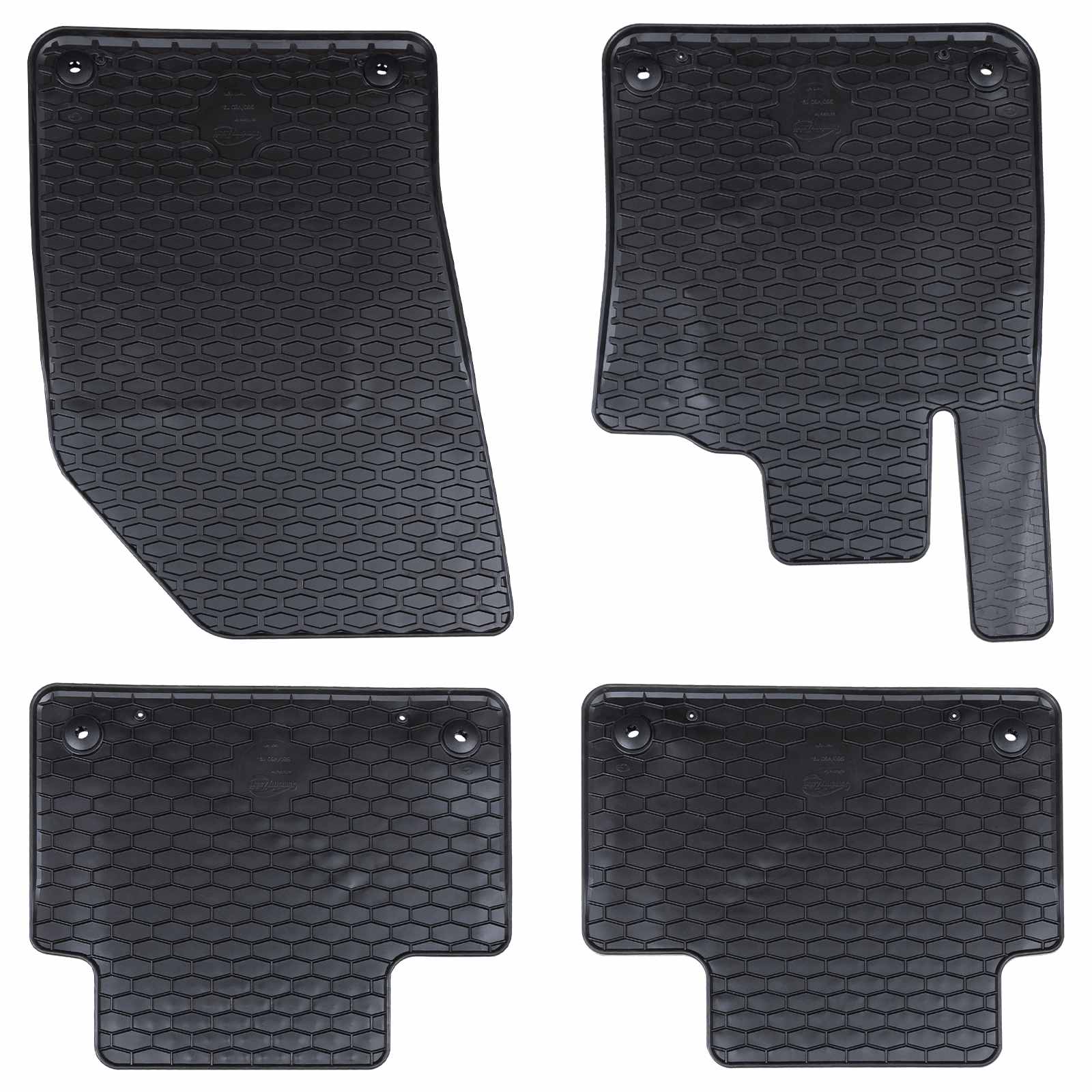 Tappetino Per Auto 4 Pcs Nero Gomma