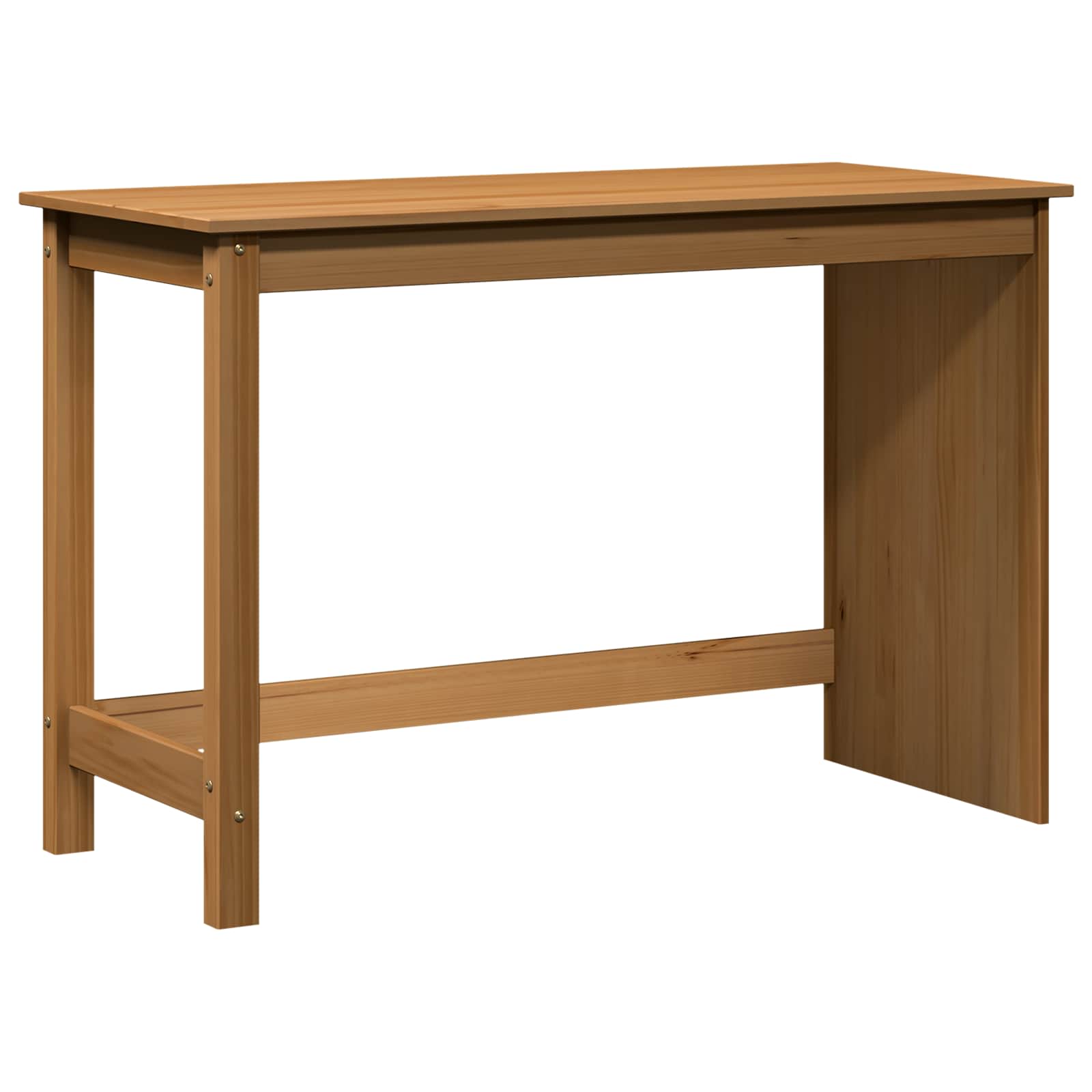Scrivania Marrone Miele 112 X 50 X 75 Cm Legno Di Pino Massello