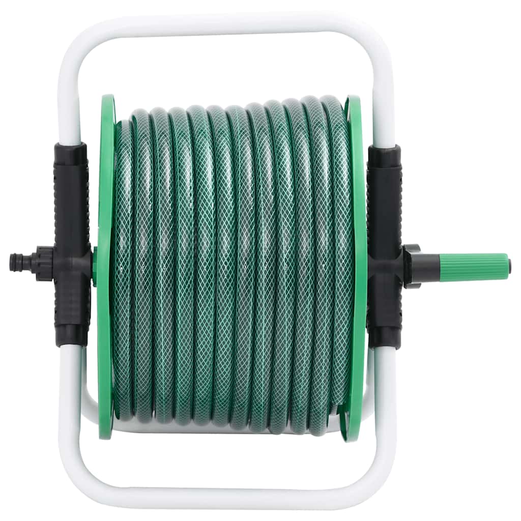 Avvolgitubo Autonomo Verde Con Set Raccordi Tubo 0,5" 30 M Pvc