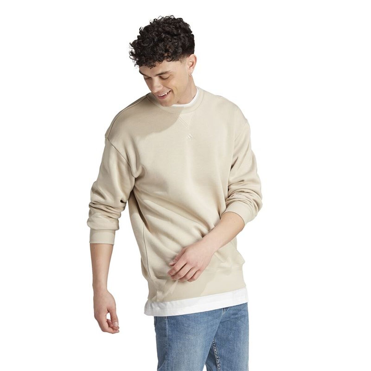 Felpa Senza Cappuccio Uomo Adidas All Szn Bianco Taglia:l - Image 4