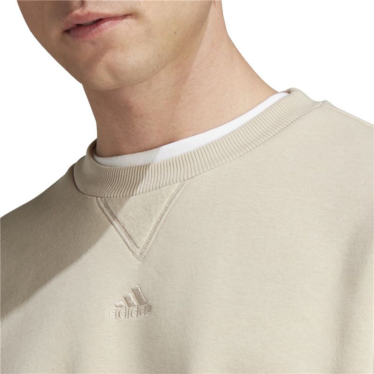 Felpa Senza Cappuccio Uomo Adidas All Szn Bianco Taglia:l - Image 5