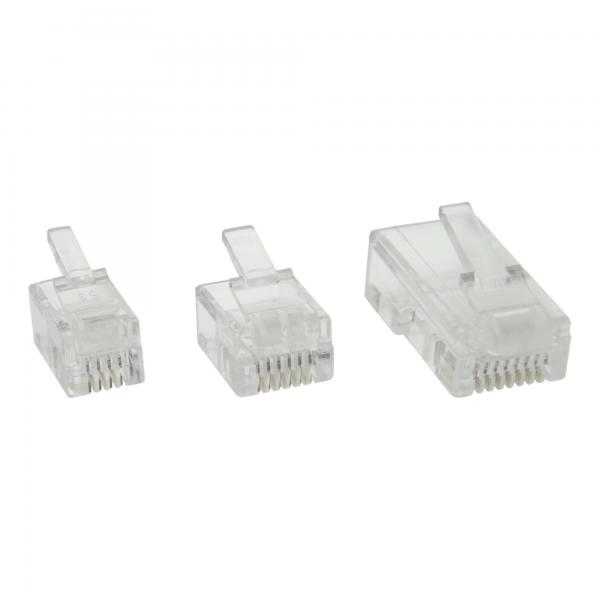 Inline Modularstecker - 8p8c Rj45 Zum Crimpen Auf Flachkabel (isdn) - 100er Pack