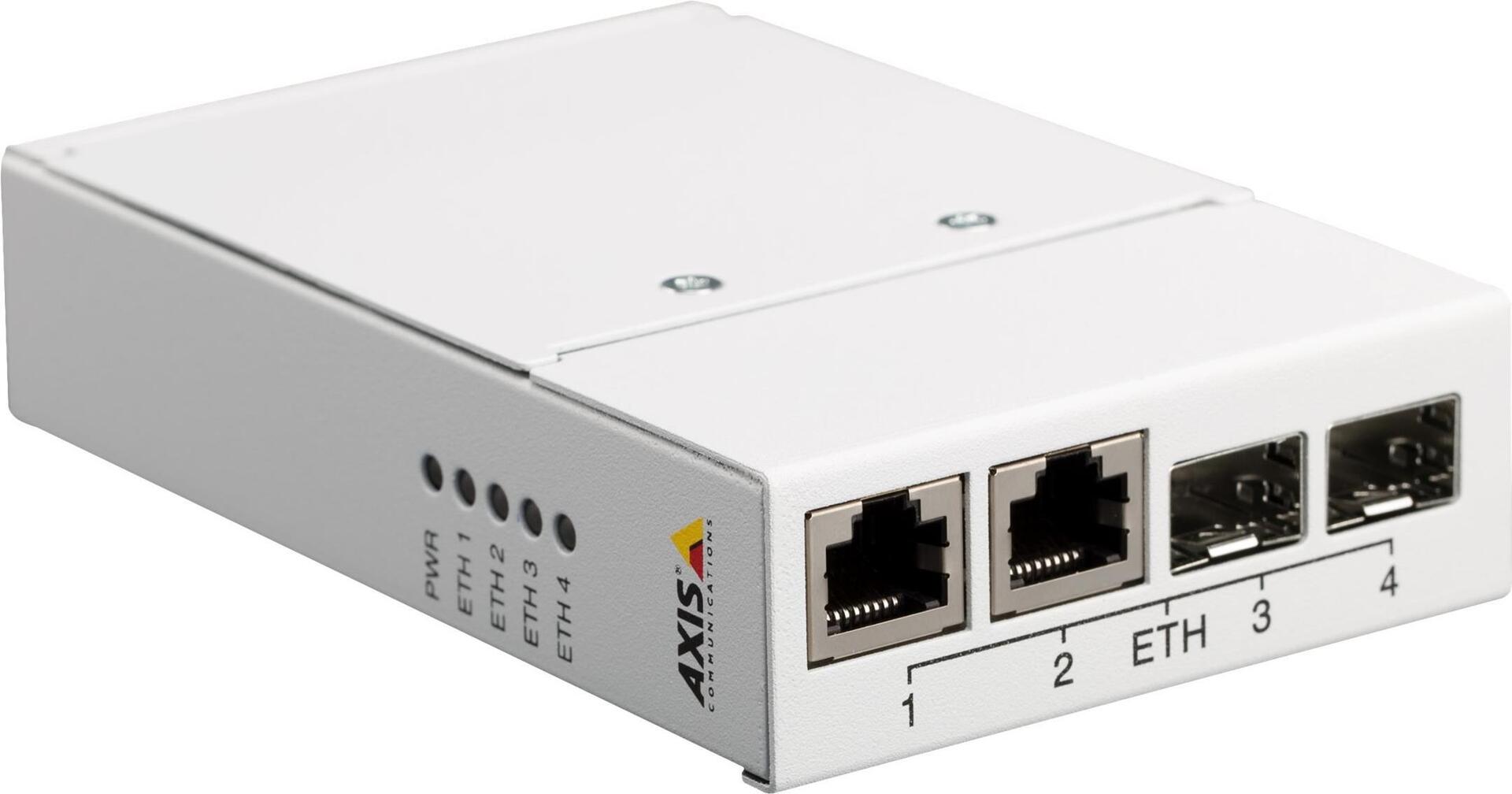 Axis T8606 Media Converter Switch - Medienkonverter - 100mb Lan - 10basE-T, 100basE-Tx - 2 Anschlüsse - 2 X RJ-45 / 2 X Sfp (minI-Gbic) - Für Axis p1