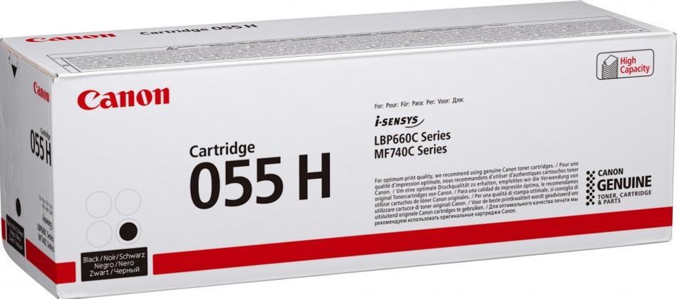 Canon 055 H - Hohe Ergiebigkeit - Schwarz - Original - Tonerpatrone - Für I-Sensys Lbp663cdw, Lbp664cx, Mf742cdw, Mf744cdw, Mf746cx (3020c004)