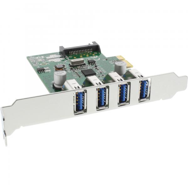 Inline Schnittstellenkarte - 4x UsB-A - Usb 3.2 Gen.1 - Pcie - Inkl. Lp Slotblech