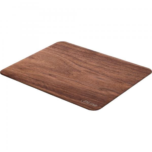 Inline Woodpad - Echtholz Mauspad - 240x200mm - Walnuss