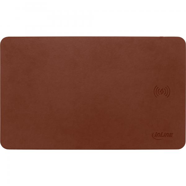 Inline MauS-Pad - Wireless Charging - 370x225x7mm - Braun